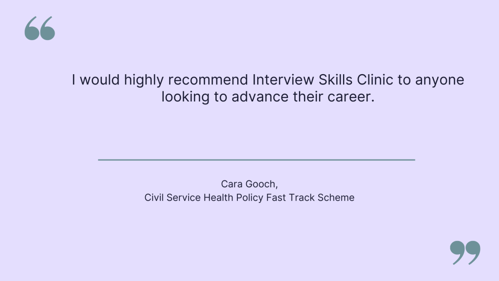 Civil Service Fast Track Scheme Testimonial