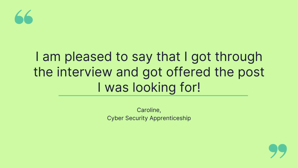 Cyber Security Apprenticeship Testimonial