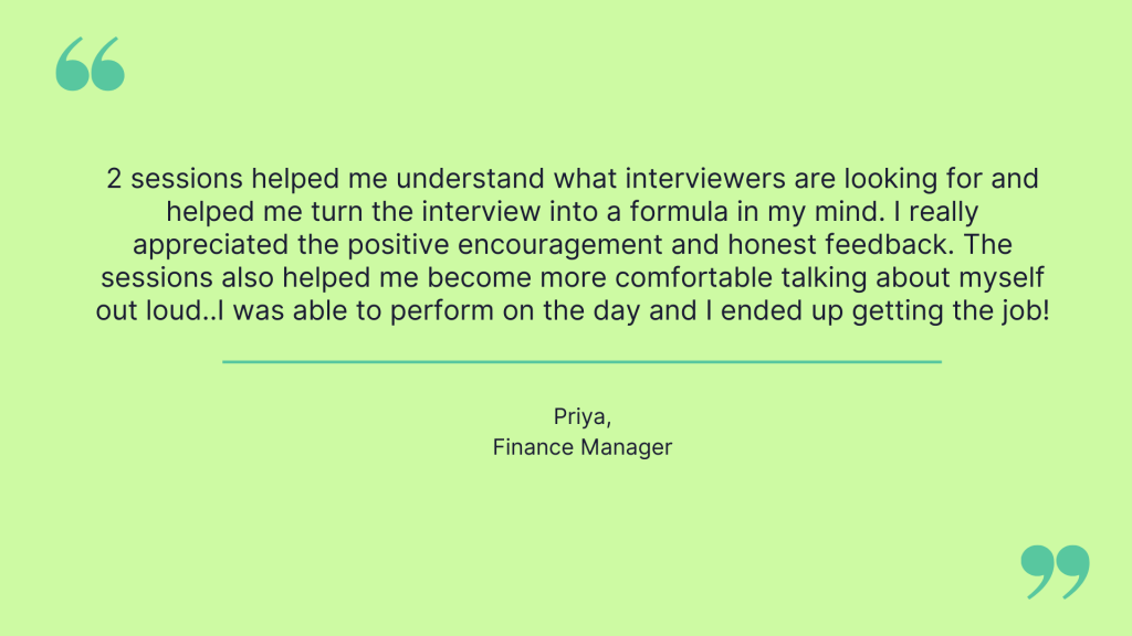 Finance Manager Testimonial